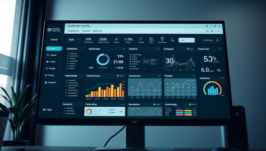 Academic exam results dashboard