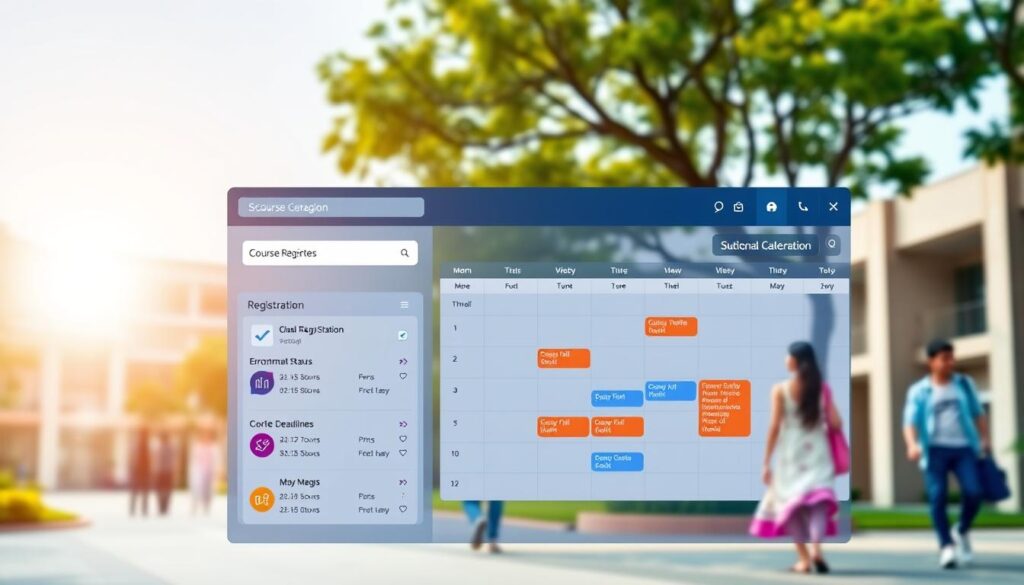 Course registration dashboard
